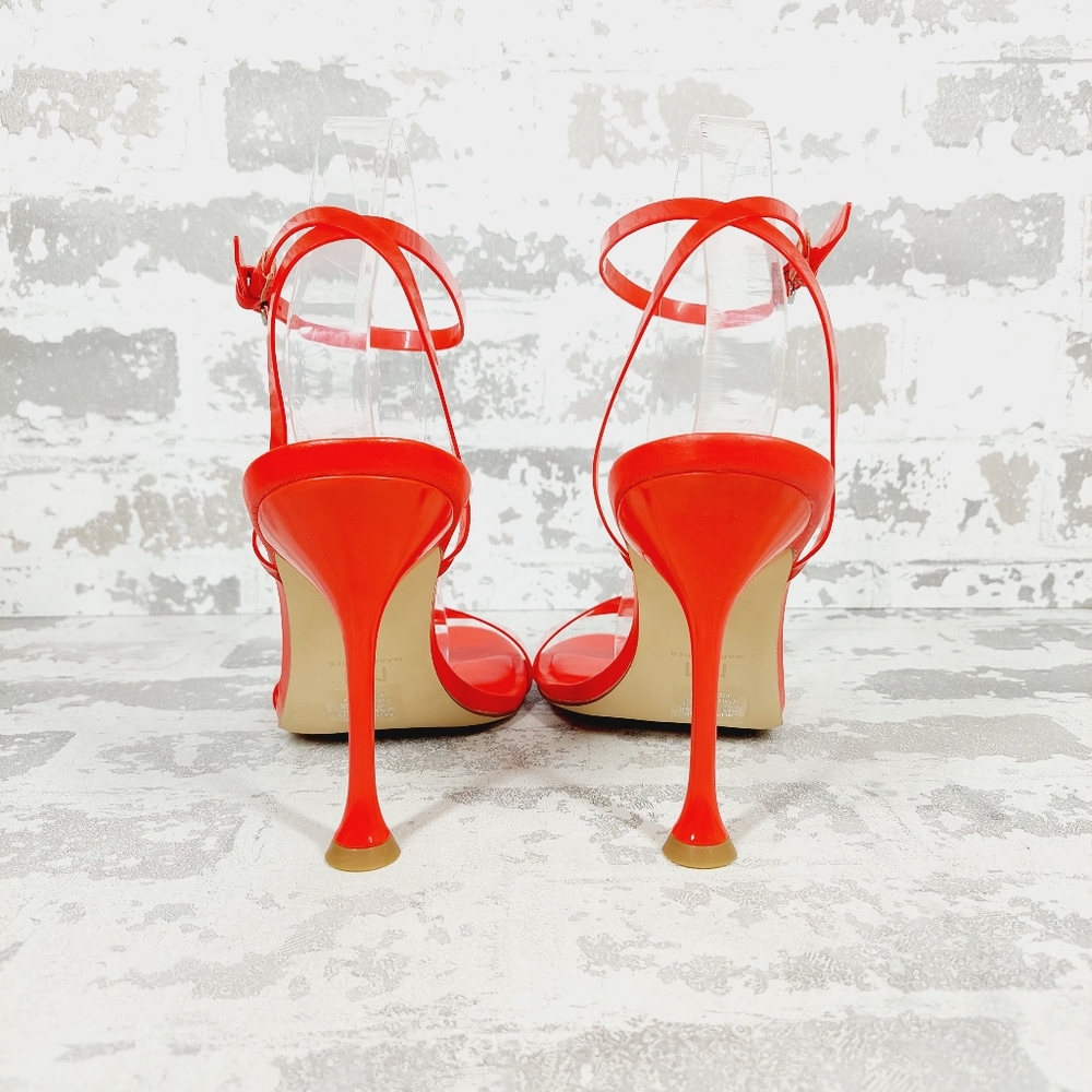 New Marc Fisher Calisty Red Strappy Heeled Sandal B327 - Picture 5 of 11